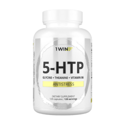 1WIN 5-HTP с глицином, L-теанином и вит группы B / 5-HTP with Glycine, L-Theanine and B Vitamins капсулы массой 510 мг 120 шт 1WIN 5-HTP с глицином, L-теанином и вит группы B / 5-HTP with Glycine, L-Theanine and B Vitamins капсулы массой 510 мг 120 шт