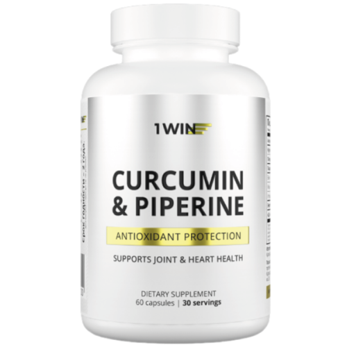 1WIN Куркумин + пиперин / Сurcumin + piperine капсулы массой 460 мг 60 шт 1WIN Куркумин + пиперин / Сurcumin + piperine капсулы массой 460 мг 60 шт