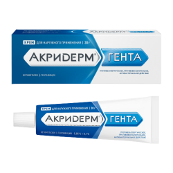 Акридерм Гента крем для наружного применения 0,05%+0,1% 30 г 1 шт Акридерм Гента крем для наружного применения 0,05%+0,1% 30 г 1 шт