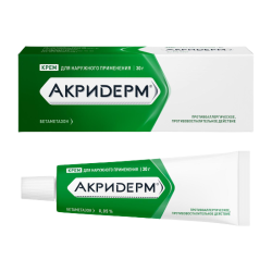 Акридерм крем для наружного применения 0,05 % 30 г 1 шт Акридерм крем для наружного применения 0,05 % 30 г 1 шт
