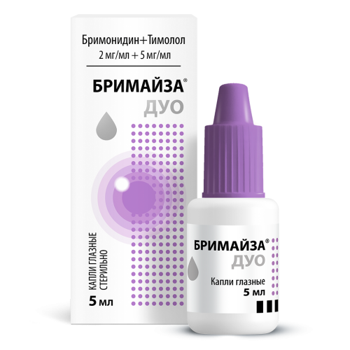 Бримайза Дуо капли глазные 2 мг/мл+5 мг/мл 5 мл 1 шт