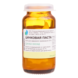 Цинковая паста для наружного применения 25% банка 25 г 1 шт