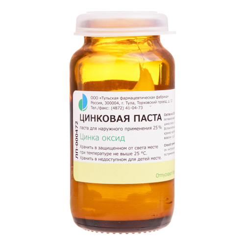 Цинковая паста для наружного применения 25% банка 25 г 1 шт Цинковая паста для наружного применения 25% банка 25 г 1 шт
