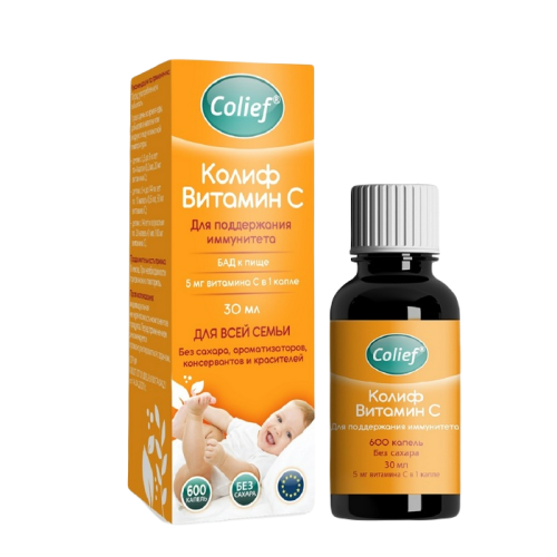 Colief Vitamin C Drops Колиф витамин C капли 30 мл 1 шт Colief Vitamin C Drops Колиф витамин C капли 30 мл 1 шт