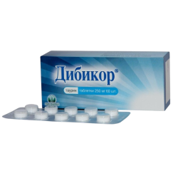 Дибикор таблетки 250 мг 60 шт