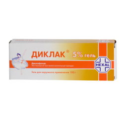 Диклак гель для наружного применения 5 % 100 г 1 шт Диклак гель для наружного применения 5 % 100 г 1 шт