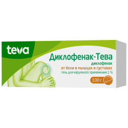 Диклофенак-Тева гель для наружного применения 1 % 100 г 1 шт Диклофенак-Тева гель для наружного применения 1 % 100 г 1 шт