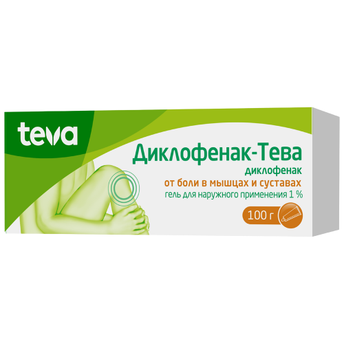 Диклофенак-Тева гель для наружного применения 1 % 100 г 1 шт