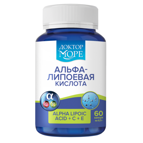 Доктор Море Альфа-липоевая кислота/Alpha Lipoic acid +С+E капсулы по 0,7 г 60 шт Доктор Море Альфа-липоевая кислота/Alpha Lipoic acid +С+E капсулы по 0,7 г 60 шт