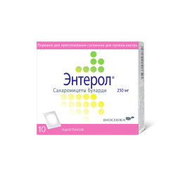 Энтерол порошок д/приг суспензии для приема внутрь 250 мг 10 шт Энтерол порошок д/приг суспензии для приема внутрь 250 мг 10 шт