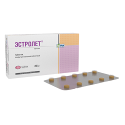 Эстролет таблетки покрыт.плен.об. 2,5 мг 30 шт Эстролет таблетки покрыт.плен.об. 2,5 мг 30 шт