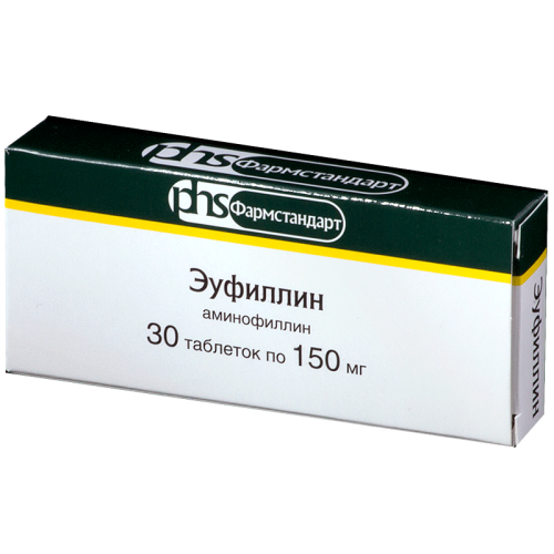 Эуфиллин таблетки 150 мг 30 шт Эуфиллин таблетки 150 мг 30 шт