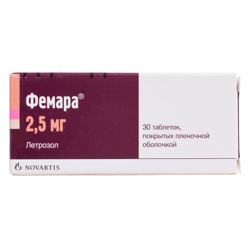 Фемара таблетки покрыт.плен.об. 2,5 мг 30 шт Фемара таблетки покрыт.плен.об. 2,5 мг 30 шт