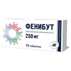 Фенибут таблетки 250 мг 10 шт