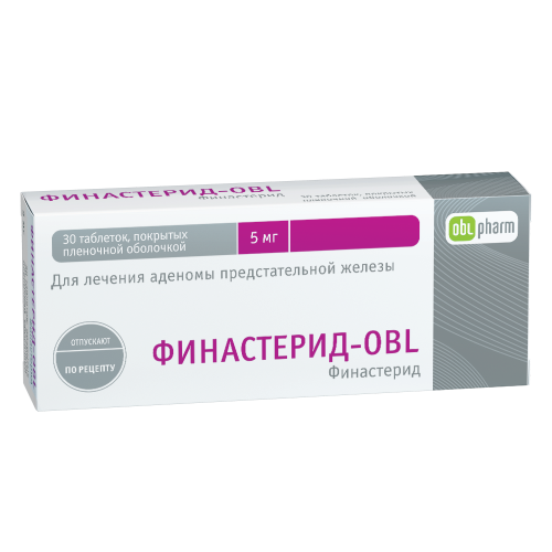 Финастерид-OBL таблетки покрыт.плен.об. 5 мг 30 шт Финастерид-OBL таблетки покрыт.плен.об. 5 мг 30 шт