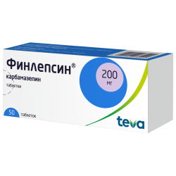 Финлепсин таблетки 200 мг 50 шт Финлепсин таблетки 200 мг 50 шт