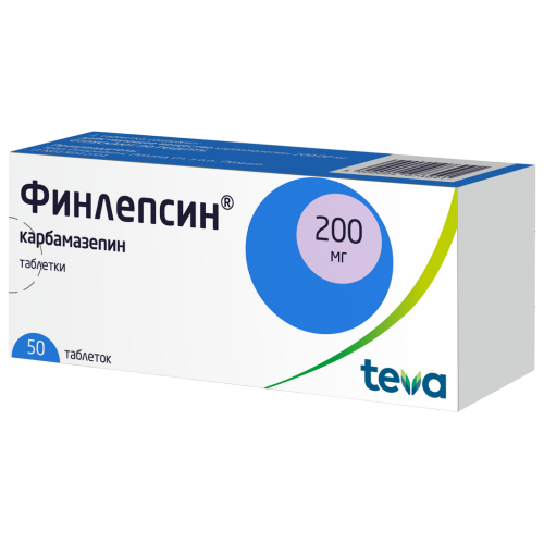 Финлепсин таблетки 200 мг 50 шт Финлепсин таблетки 200 мг 50 шт