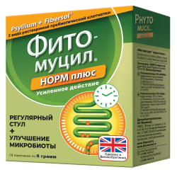 Фитомуцил Норм плюс пакетики по 6 г 10 шт Фитомуцил Норм плюс пакетики по 6 г 10 шт
