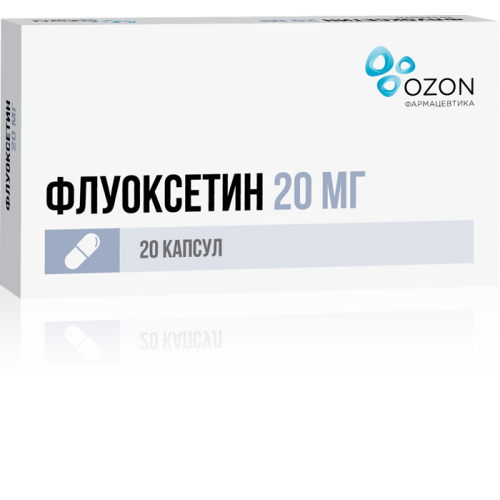 Флуоксетин капсулы 20 мг 20 шт Флуоксетин капсулы 20 мг 20 шт