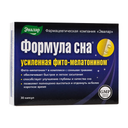 Формула Сна Усиленная капсулы массой 350 мг 30 шт Формула Сна Усиленная капсулы массой 350 мг 30 шт