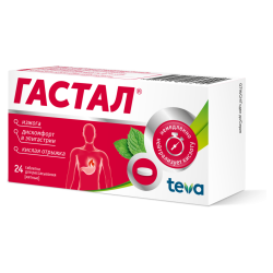 Гастал таблетки для рассасывания мята 24 шт Гастал таблетки для рассасывания мята 24 шт
