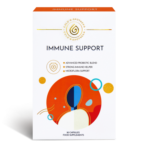 Gold'n Apotheka Immune Support 30/60/90 Симбиотик форте (Symbiotic forte) капсулы массой 600 мг 20 шт Gold'n Apotheka Immune Support 30/60/90 Симбиотик форте (Symbiotic forte) капсулы массой 600 мг 20 шт