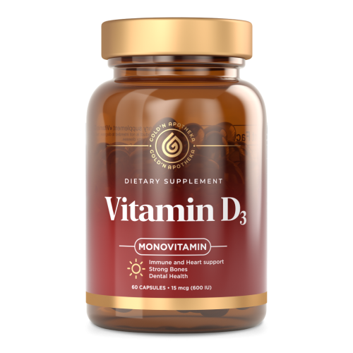 Gold'n Apotheka Vitamin D3 30/60/90 Витамин D3 капсулы массой 350 мг 60 шт Gold'n Apotheka Vitamin D3 30/60/90 Витамин D3 капсулы массой 350 мг 60 шт