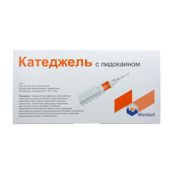 Катеджель с лидокаином гель для местного применения 12,5 г шприцы 25 шт Катеджель с лидокаином гель для местного применения 12,5 г шприцы 25 шт
