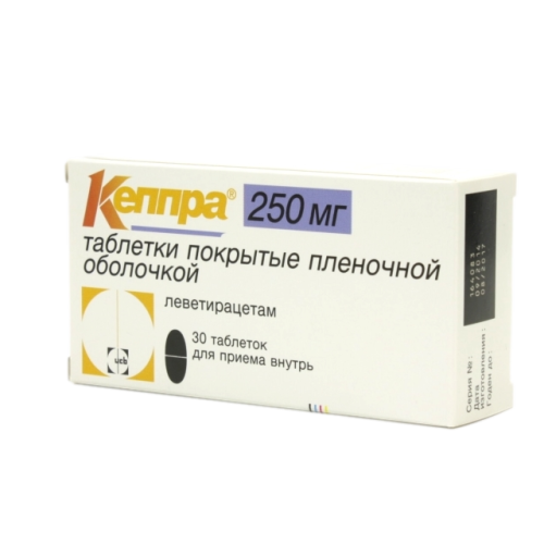 Кеппра таблетки покрыт.плен.об. 250 мг 30 шт
