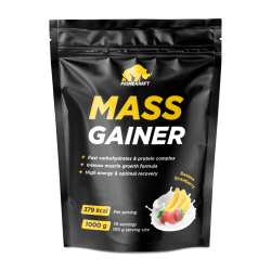 Масс Гейнер/Mass Gainer Prime Kraft белково-углеводный порошок со вкусом Клубника-банан дой-пак 1000 г 1 шт Масс Гейнер/Mass Gainer Prime Kraft белково-углеводный порошок со вкусом Клубника-банан дой-пак 1000 г 1 шт