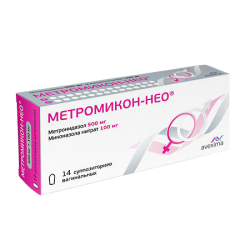Метромикон-Нео суппозитории вагинальные 500 мг+100 мг 14 шт Метромикон-Нео суппозитории вагинальные 500 мг+100 мг 14 шт