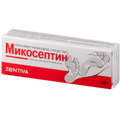 Микосептин мазь для наружного применения 30 г 1 шт Микосептин мазь для наружного применения 30 г 1 шт