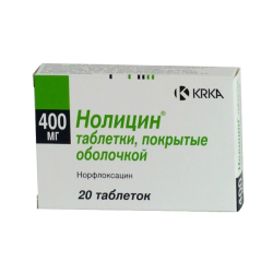 Нолицин таблетки покрыт.плен.об. 400 мг 20 шт Нолицин таблетки покрыт.плен.об. 400 мг 20 шт