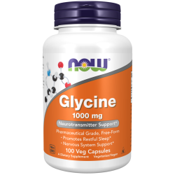 Now Glycine Глицин (Глицинон) 1000 мг капсулы массой 1214 мг 100 шт Now Glycine Глицин (Глицинон) 1000 мг капсулы массой 1214 мг 100 шт