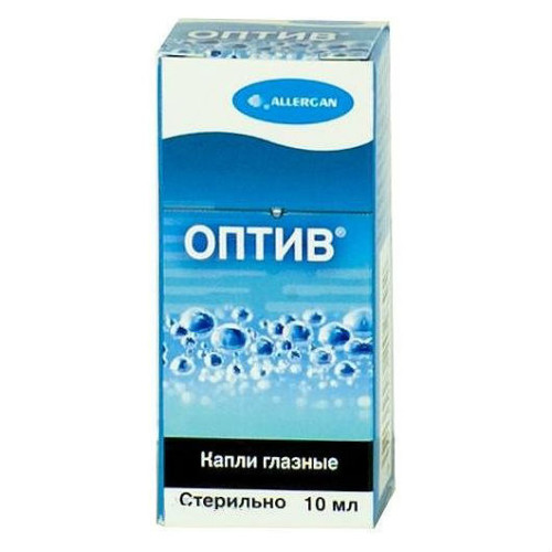Оптив капли глазные 10 мл 1 шт Оптив капли глазные 10 мл 1 шт