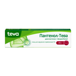 Пантенол-Тева мазь для наружного применения 5 % 35 г 1 шт Пантенол-Тева мазь для наружного применения 5 % 35 г 1 шт