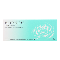 Регулон таблетки покрыт.плен.об. 150 мкг+30 мкг 21 шт Регулон таблетки покрыт.плен.об. 150 мкг+30 мкг 21 шт