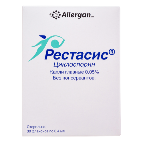 Рестасис капли глазные 0,05 % 30 шт Рестасис капли глазные 0,05 % 30 шт
