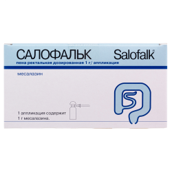 Салофальк пена ректальная дозированная 1 г/аппликация 14 шт Салофальк пена ректальная дозированная 1 г/аппликация 14 шт