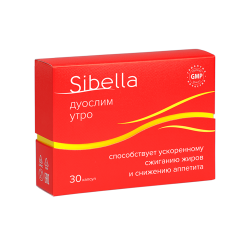 Sibella Дуослим Утро капсулы по 0,4 г 30 шт Sibella Дуослим Утро капсулы по 0,4 г 30 шт