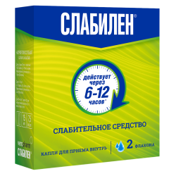 Слабилен капли для приема внутрь 7,5 мг/мл фл 15 мл 2 шт Слабилен капли для приема внутрь 7,5 мг/мл фл 15 мл 2 шт