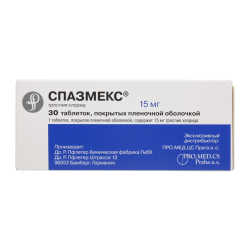 Спазмекс таблетки покрыт.плен.об. 15 мг 30 шт Спазмекс таблетки покрыт.плен.об. 15 мг 30 шт