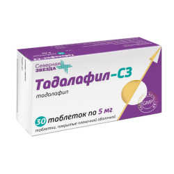 Тадалафил-СЗ таблетки покрыт.плен.об. 5 мг 30 шт Тадалафил-СЗ таблетки покрыт.плен.об. 5 мг 30 шт