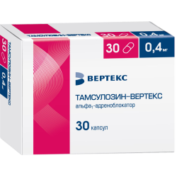 Тамсулозин-Вертекс капсулы с пролонг высвобождением 0,4 мг 30 шт Тамсулозин-Вертекс капсулы с пролонг высвобождением 0,4 мг 30 шт