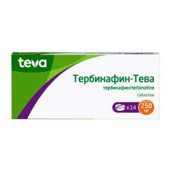 Тербинафин-Тева таблетки 250 мг 14 шт Тербинафин-Тева таблетки 250 мг 14 шт