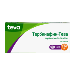 Тербинафин-Тева таблетки 250 мг 28 шт Тербинафин-Тева таблетки 250 мг 28 шт