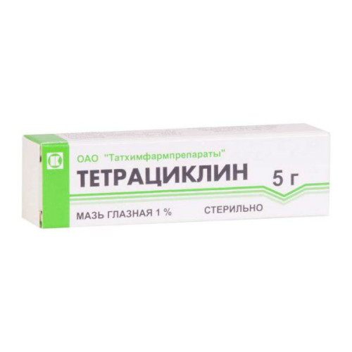Тетрациклин мазь глазная 1 % 5 г 1 шт Тетрациклин мазь глазная 1 % 5 г 1 шт