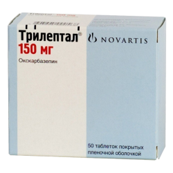 Трилептал таблетки покрыт.плен.об. 150 мг 50 шт Трилептал таблетки покрыт.плен.об. 150 мг 50 шт