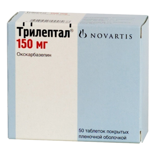 Трилептал таблетки покрыт.плен.об. 150 мг 50 шт Трилептал таблетки покрыт.плен.об. 150 мг 50 шт