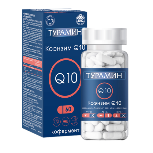 Турамин Коэнзим Q10 капсулы массой 0,5 г 60 шт